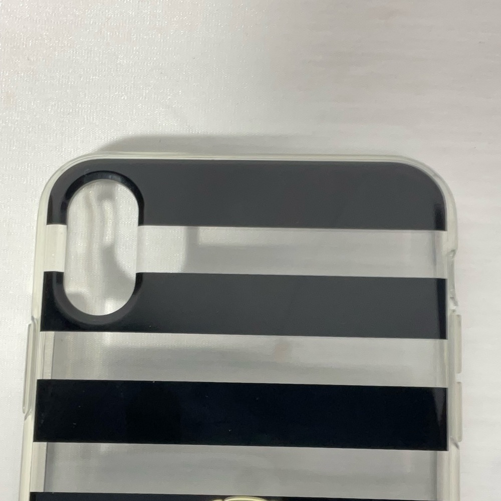 Kate Spade iPhone X & XS Case, Hardshell with Ring Stand, Black - Picture 11 of 12